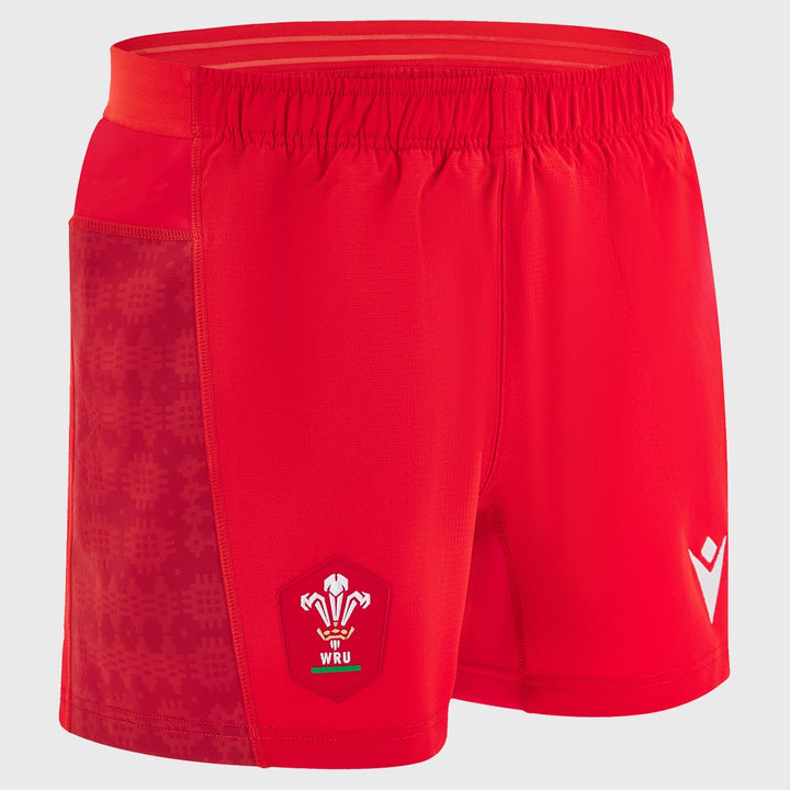 Macron Wales Men's Home Rugby Shorts 2025/26 - Rugbystuff.com