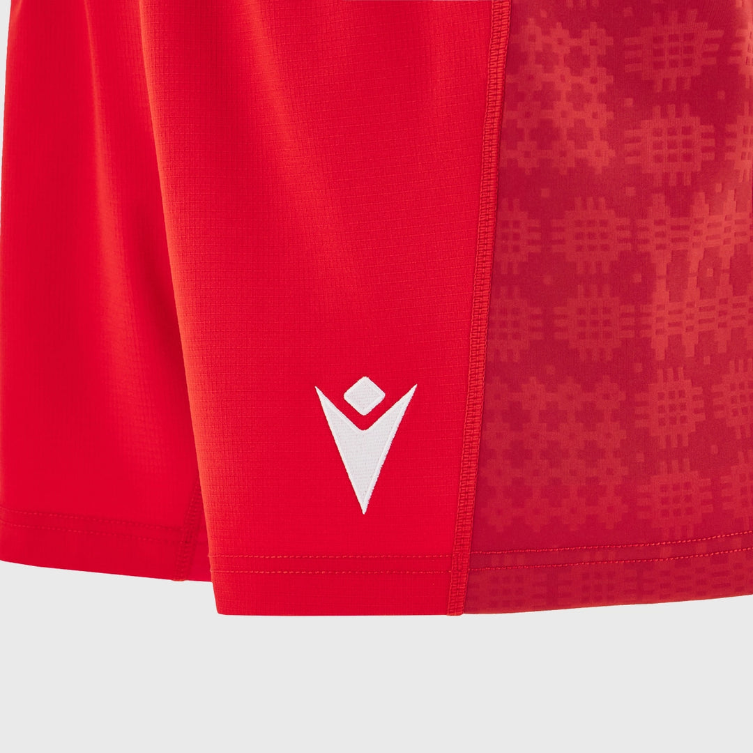 Macron Wales Men's Home Rugby Shorts 2025/26 - Rugbystuff.com