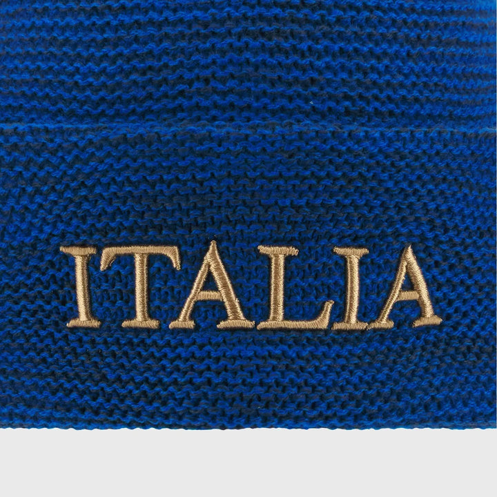 Macron Italy Rugby Pom Pom Beanie Hat - Rugbystuff.com