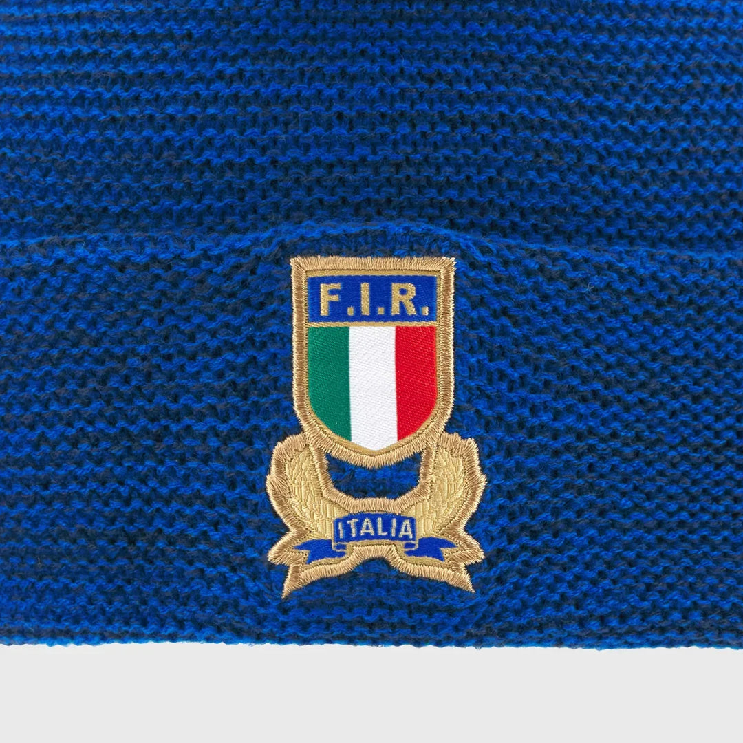 Macron Italy Rugby Pom Pom Beanie Hat - Rugbystuff.com