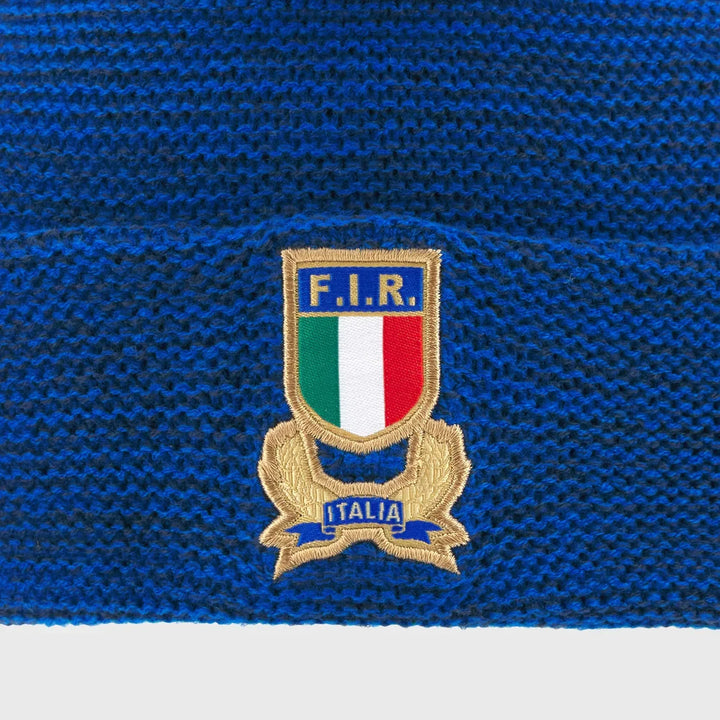 Macron Italy Rugby Pom Pom Beanie Hat - Rugbystuff.com