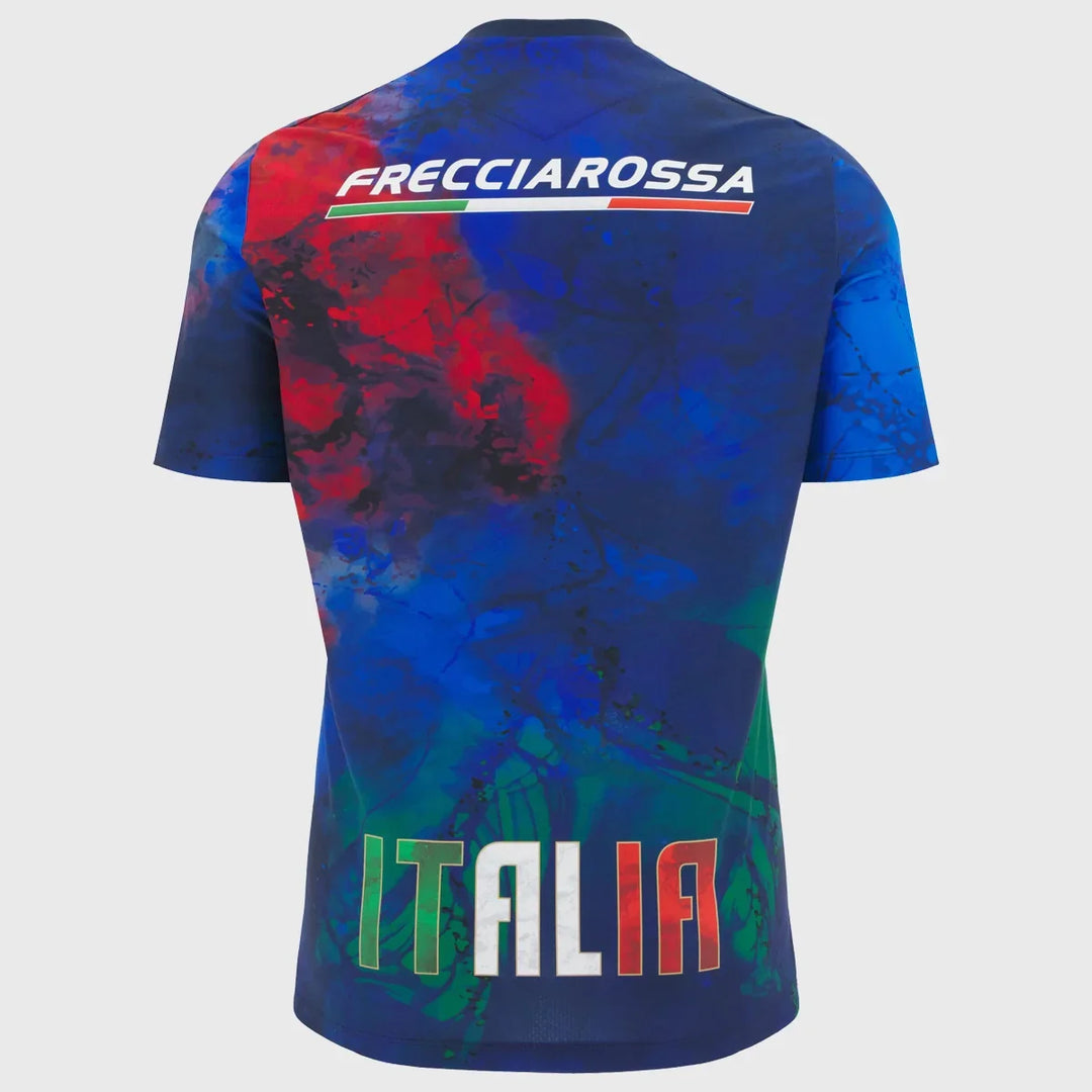 Macron Italy Rugby Poly Tee Multi Colour 2025/26 - Rugbystuff.com