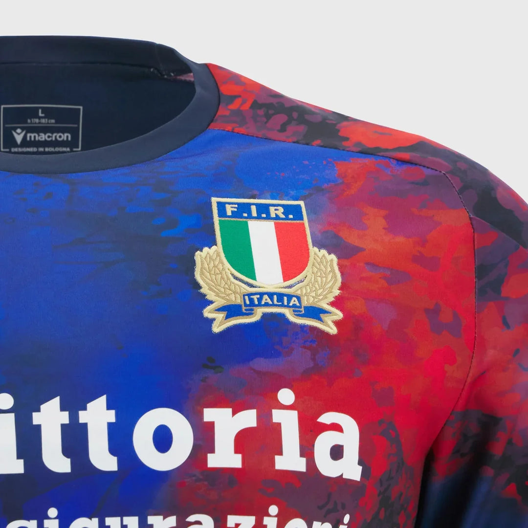 Macron Italy Rugby Poly Tee Multi Colour 2025/26 - Rugbystuff.com