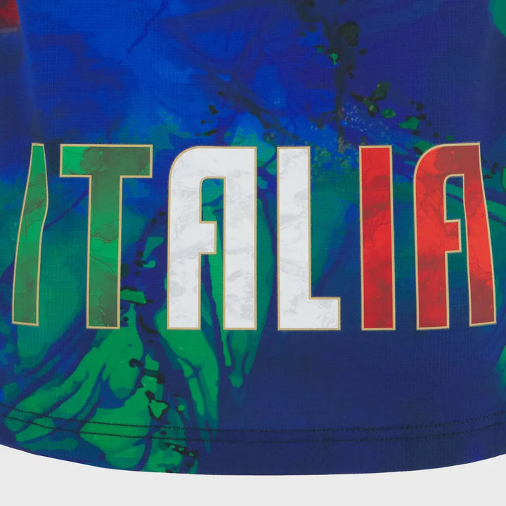 Macron Italy Training Rugby Jersey Blue 2025/26 - Rugbystuff.com