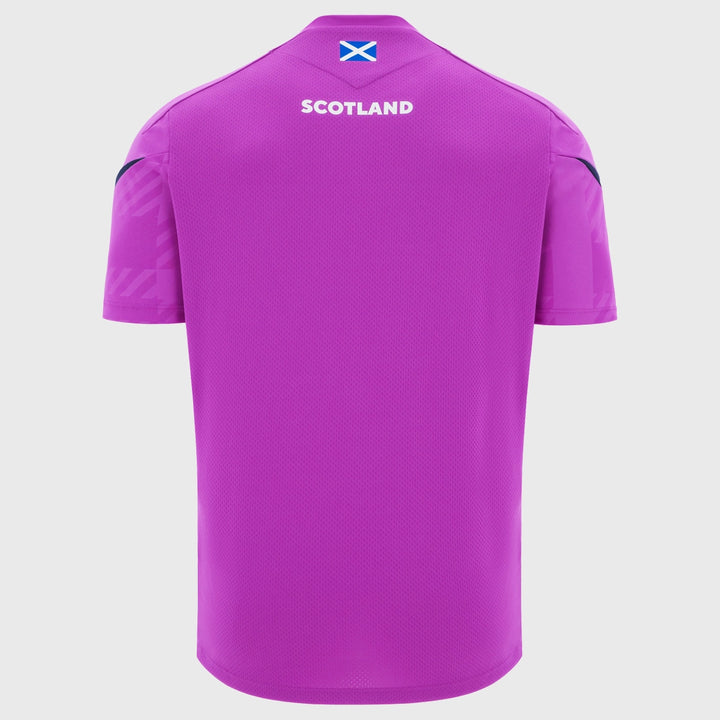 Macron Scotland Rugby Men's Poly Tee Purple/Navy 2025/26 - Rugbystuff.com