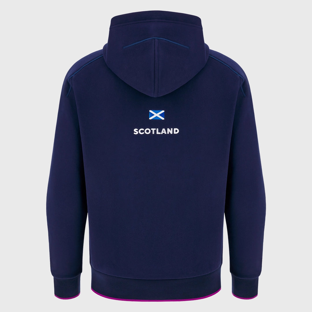 Macron Scotland Rugby Athleisure Hoody Navy/Purple 2025/26 - Rugbystuff.com