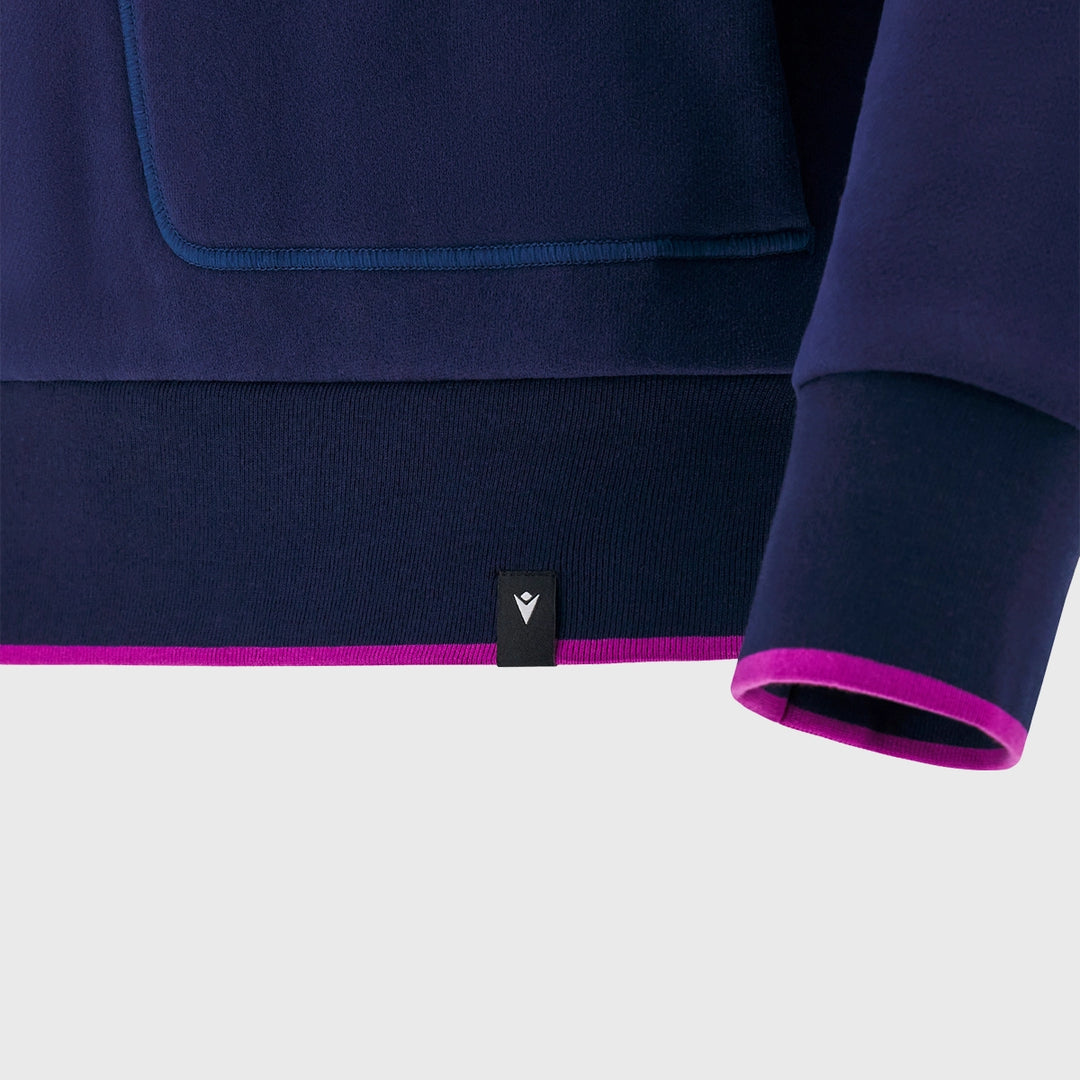 Macron Scotland Rugby Athleisure Hoody Navy/Purple 2025/26 - Rugbystuff.com