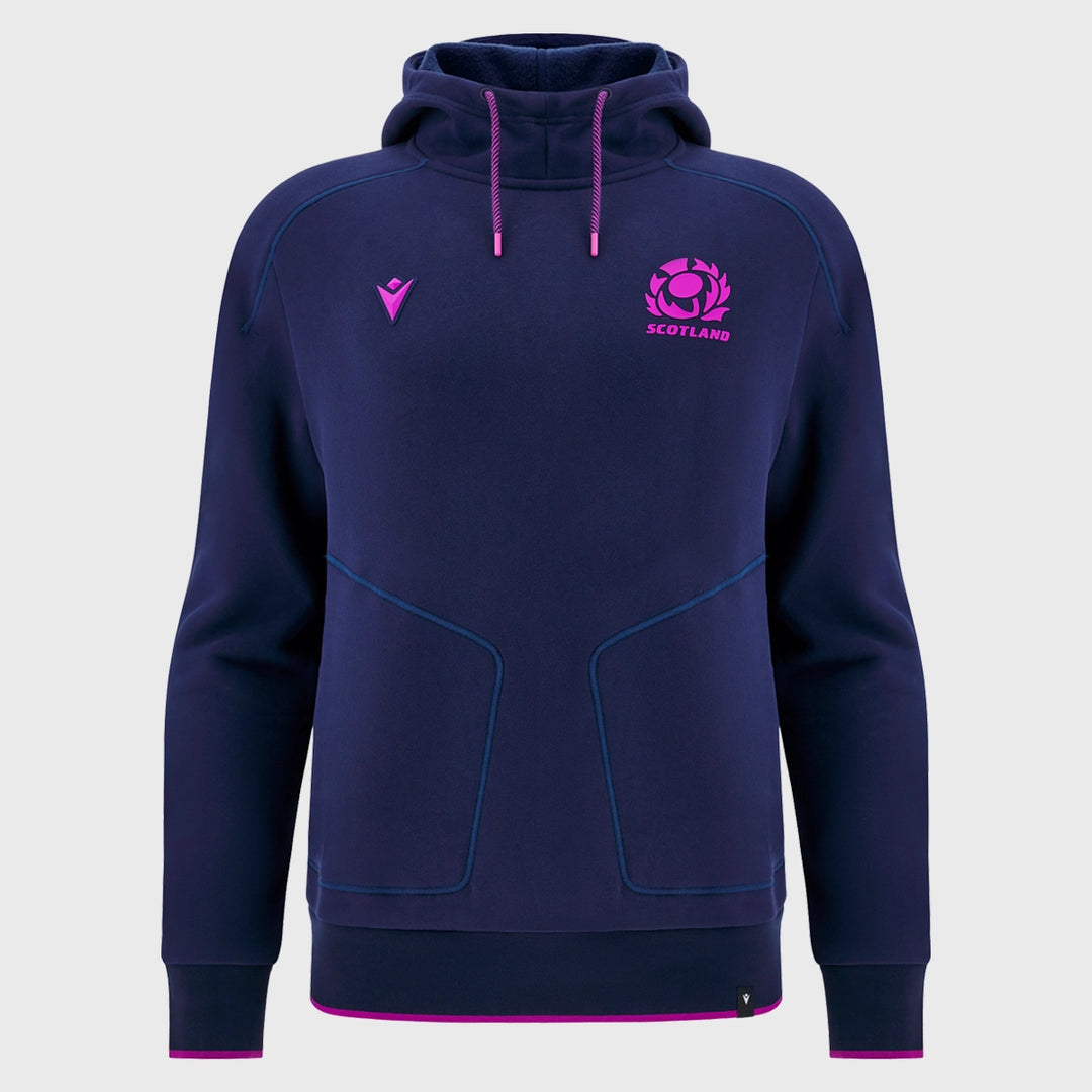 Macron Scotland Rugby Athleisure Hoody Navy/Purple 2025/26 - Rugbystuff.com