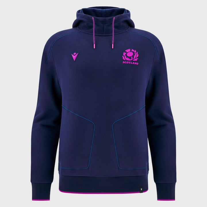 Macron Scotland Rugby Athleisure Hoody Navy/Purple 2025/26 - Rugbystuff.com