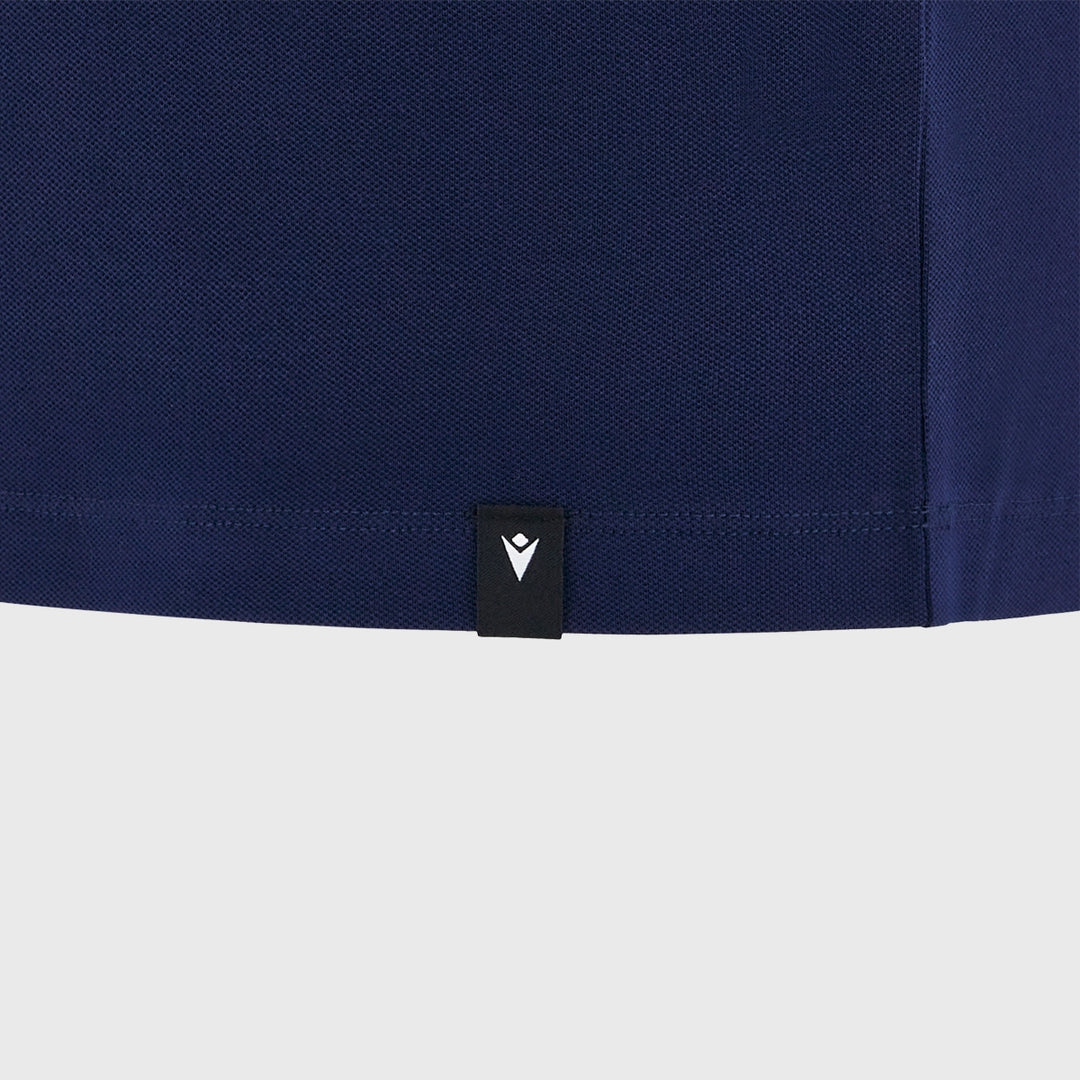 Macron Scotland Rugby Athleisure Cotton Polo Shirt Navy/Purple 2025/26 - Rugbystuff.com