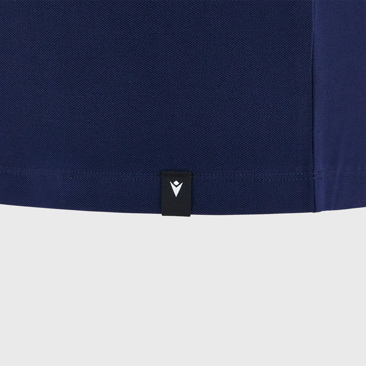 Macron Scotland Rugby Athleisure Cotton Polo Shirt Navy/Purple 2025/26 - Rugbystuff.com