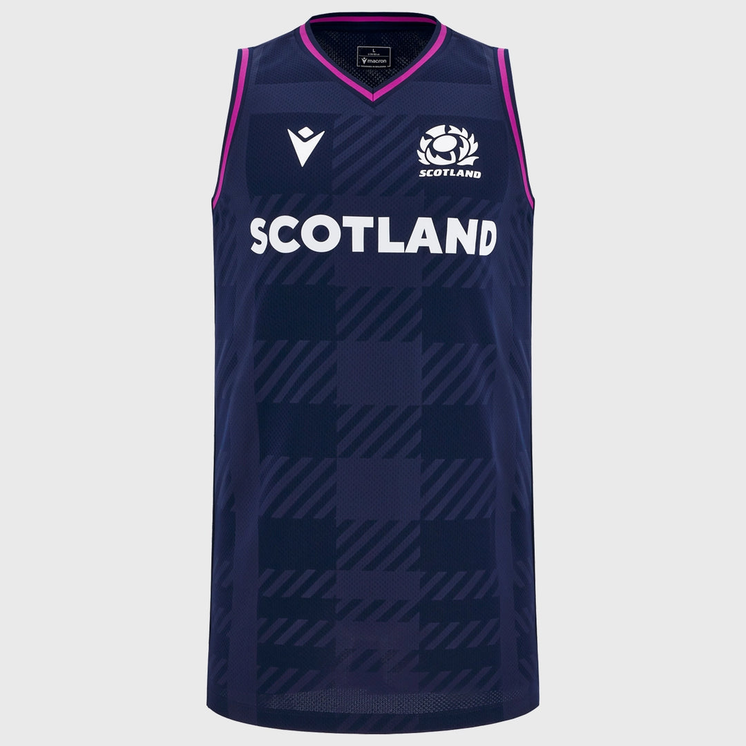 Macron Scotland Rugby Basketball Singlet Navy/Purple 2025/26 - Rugbystuff.com