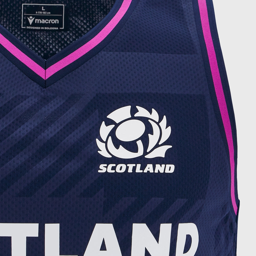 Macron Scotland Rugby Basketball Singlet Navy/Purple 2025/26 - Rugbystuff.com
