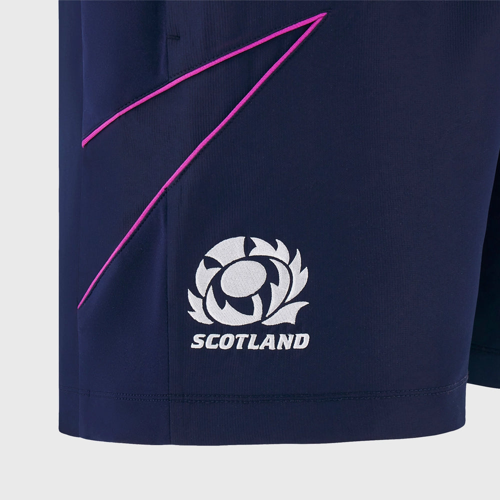 Macron Scotland Rugby Kid's Bermuda Gym Shorts Navy/Purple 2025/26 - Rugbystuff.com