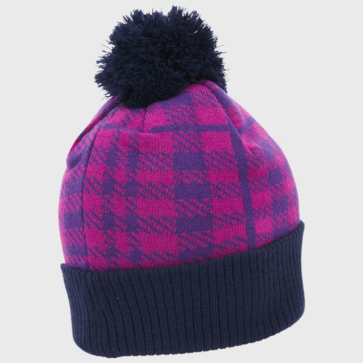 Macron Scotland Rugby Bobble Beanie Hat Purple/Navy 2025/26 - Rugbystuff.com