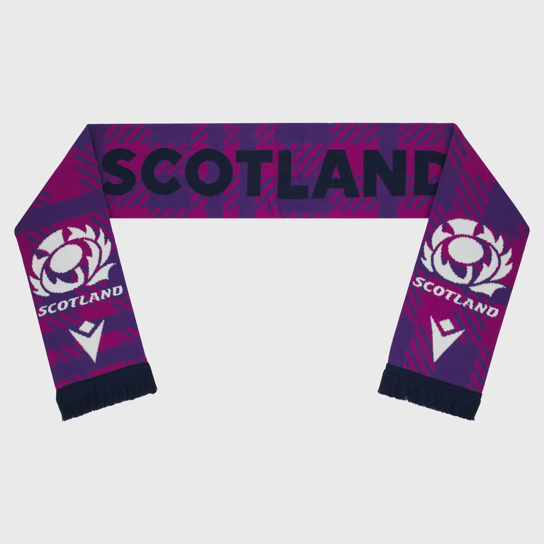 Macron Scotland Rugby Text Scarf Purple 2025/26 - Rugbystuff.com