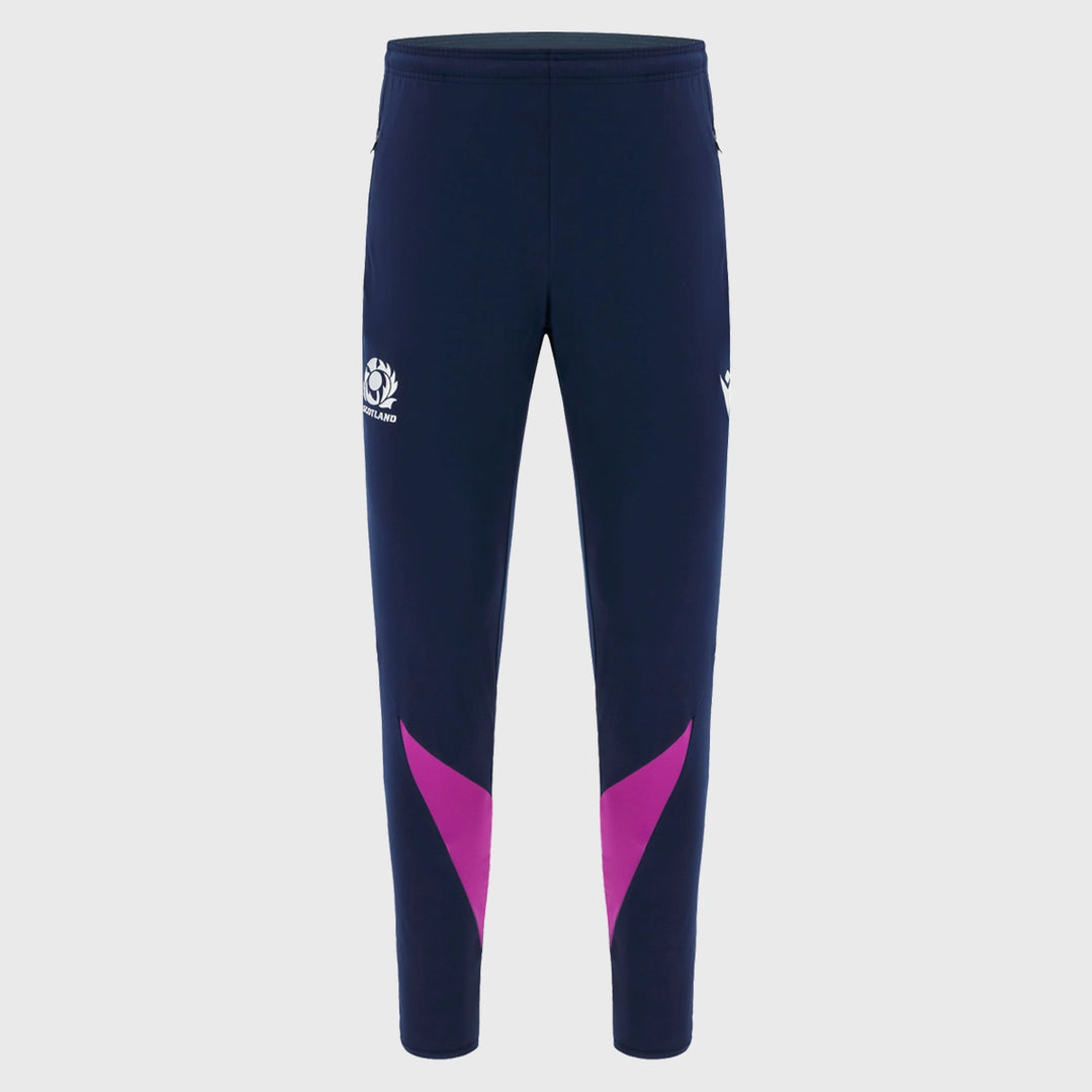 Macron Scotland Rugby Kid's Fitted Track Pants Navy/Purple 2025/26 - Rugbystuff.com