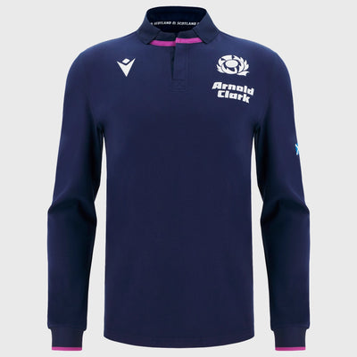 Macron Scotland Men's Home Long Sleeve Cotton Rugby Shirt 2025/26