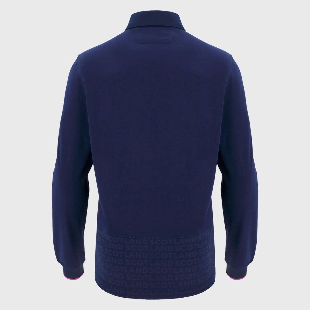 Macron Scotland Men's Home Long Sleeve Cotton Rugby Shirt 2025/26 - Rugbystuff.com