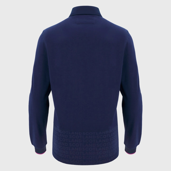 Macron Scotland Men's Home Long Sleeve Cotton Rugby Shirt 2025/26 - Rugbystuff.com