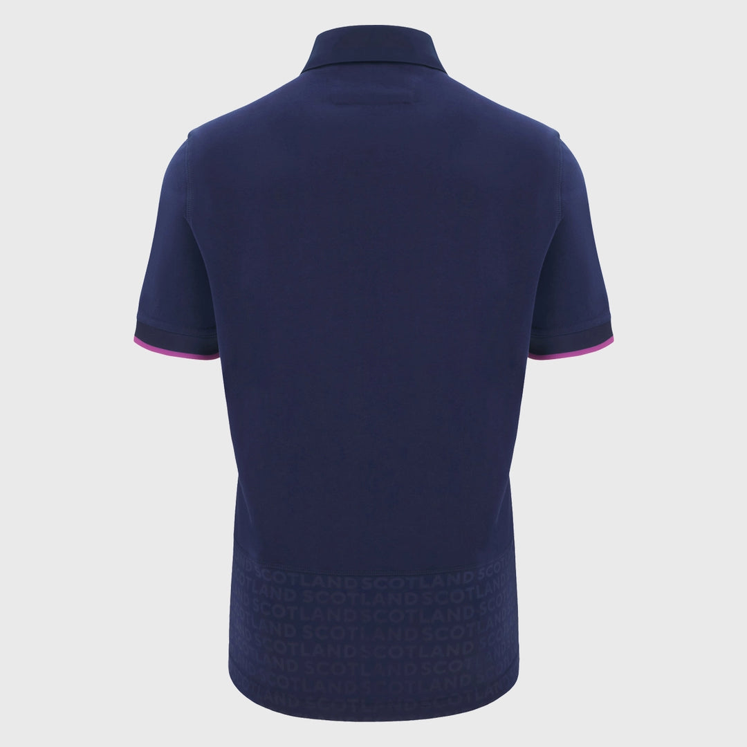 Macron Scotland Men's Home Short Sleeve Cotton Rugby Shirt 2025/26 - Rugbystuff.com