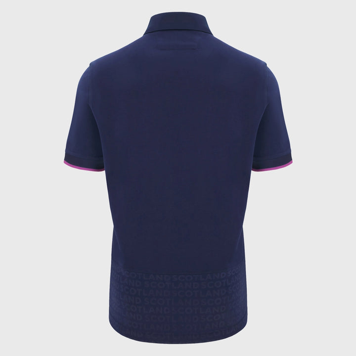 Macron Scotland Men's Home Short Sleeve Cotton Rugby Shirt 2025/26 - Rugbystuff.com