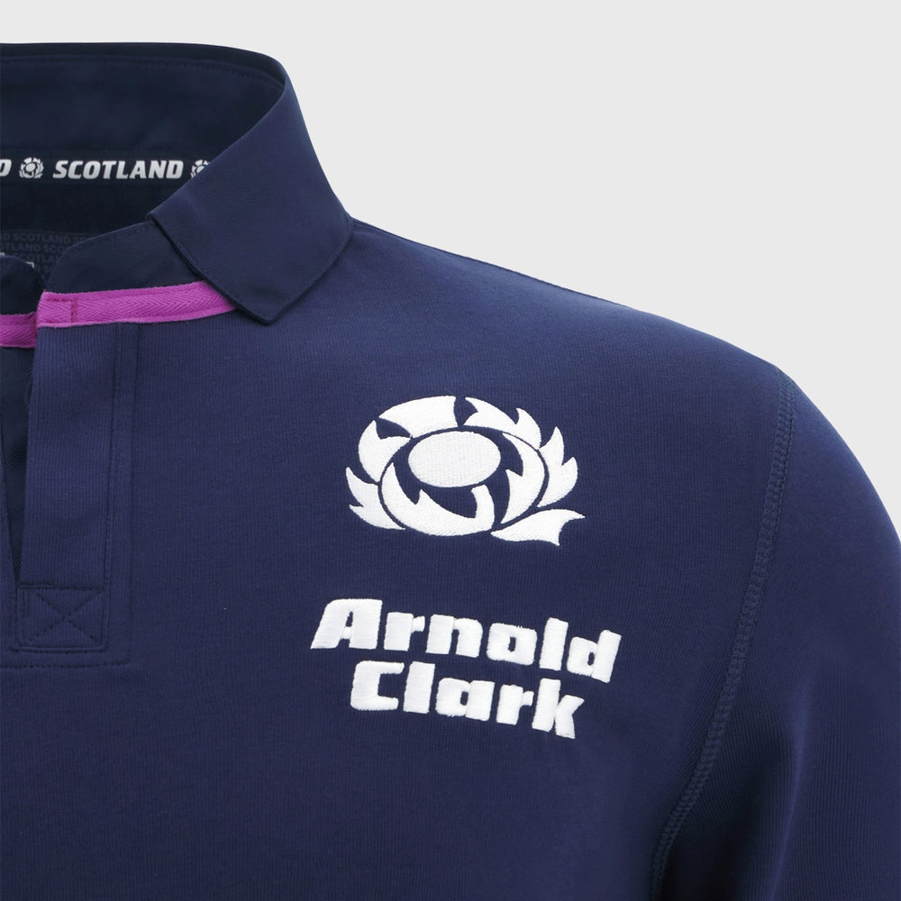 Macron Scotland Men's Home Short Sleeve Cotton Rugby Shirt 2025/26 - Rugbystuff.com