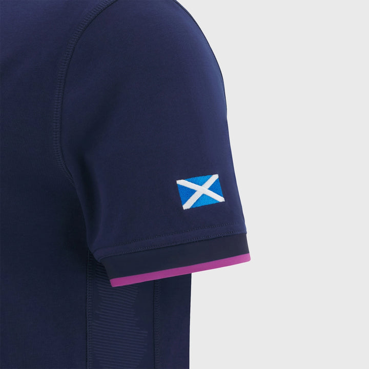 Macron Scotland Men's Home Short Sleeve Cotton Rugby Shirt 2025/26 - Rugbystuff.com