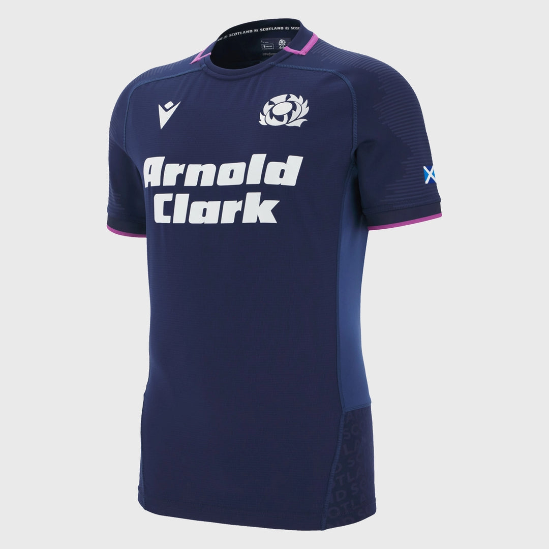 Macron Scotland Men's Home Slim Fit Rugby Shirt 2025/26 - Rugbystuff.com