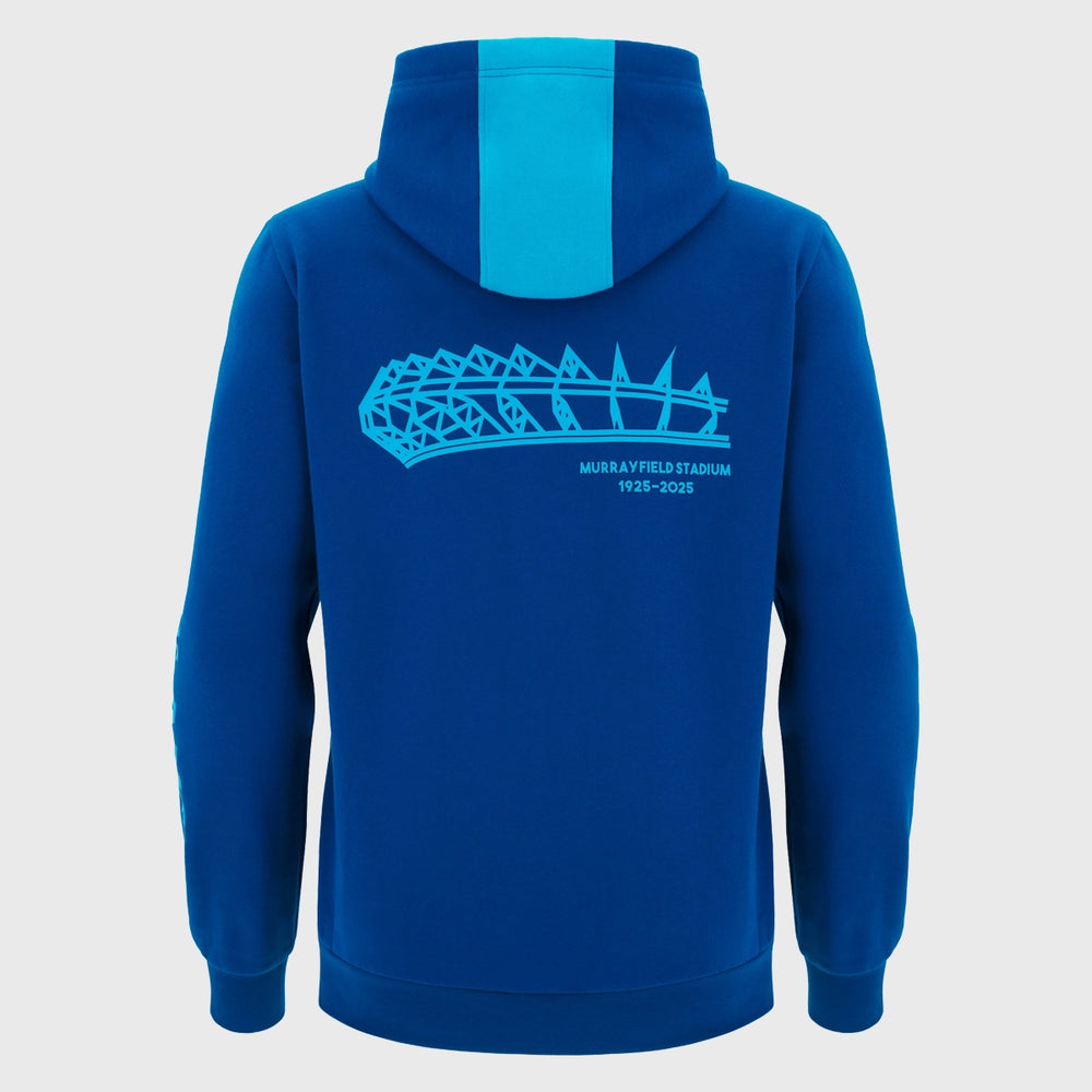 Macron Scotland Rugby Leisure Cotton Hoody Navy/Sky 2025/26 - Rugbystuff.com