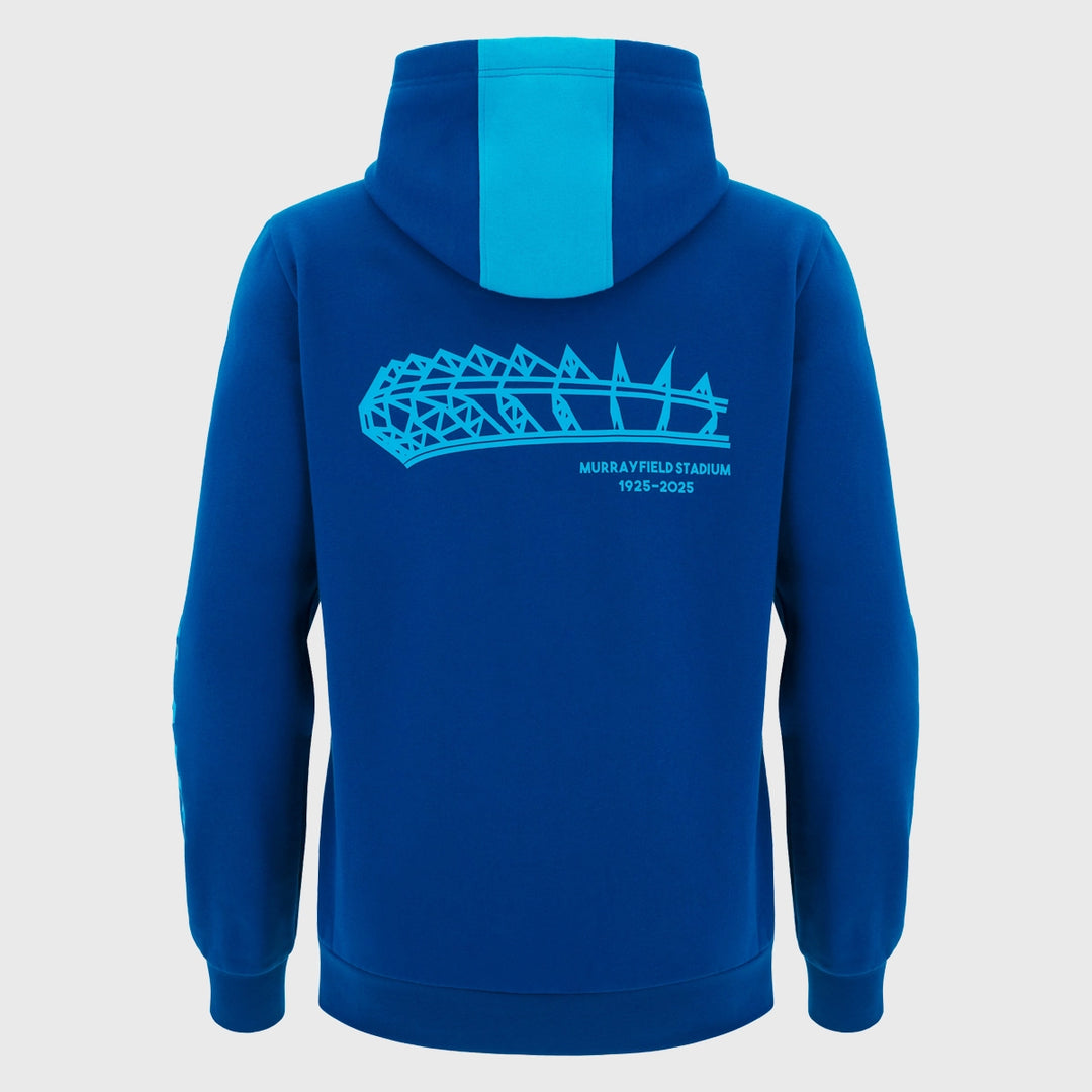 Macron Scotland Rugby Leisure Cotton Hoody Navy/Sky 2025/26 - Rugbystuff.com