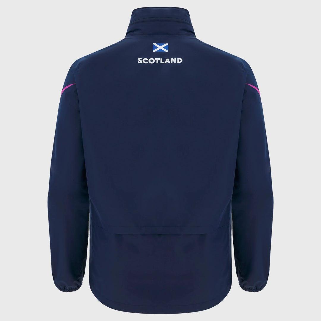 Macron Scotland Rugby Waterproof Jacket Navy/Purple 2025/26 - Rugbystuff.com