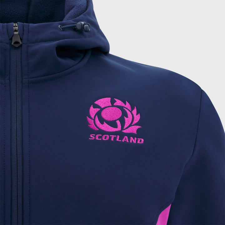 Macron Scotland Rugby Softshell Jacket Navy/Purple 2025/26 - Rugbystuff.com
