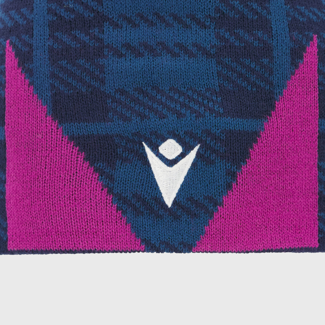 Macron Scotland Rugby Beanie Hat Navy/Purple 2025/26 - Rugbystuff.com