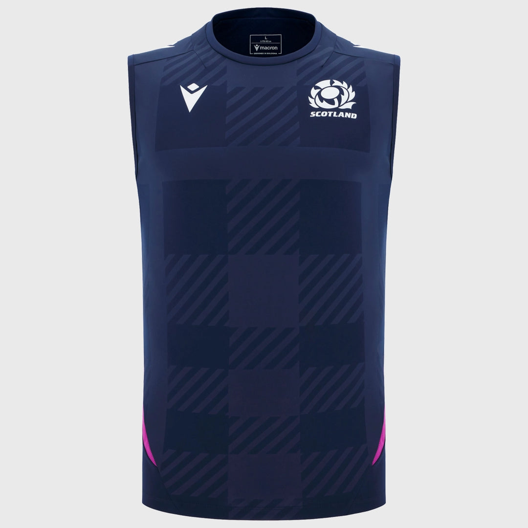 Macron Scotland Rugby Sleeveless Tee Navy/Purple 2025/26 - Rugbystuff.com