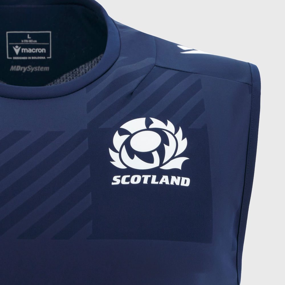 Macron Scotland Rugby Sleeveless Tee Navy/Purple 2025/26 - Rugbystuff.com