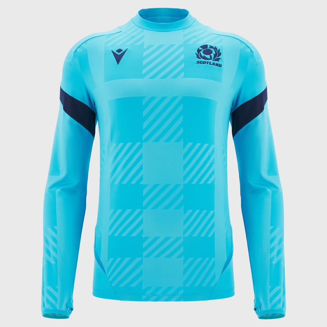 Macron Scotland Rugby Training Crew Sky/Navy 2025/26 - Rugbystuff.com