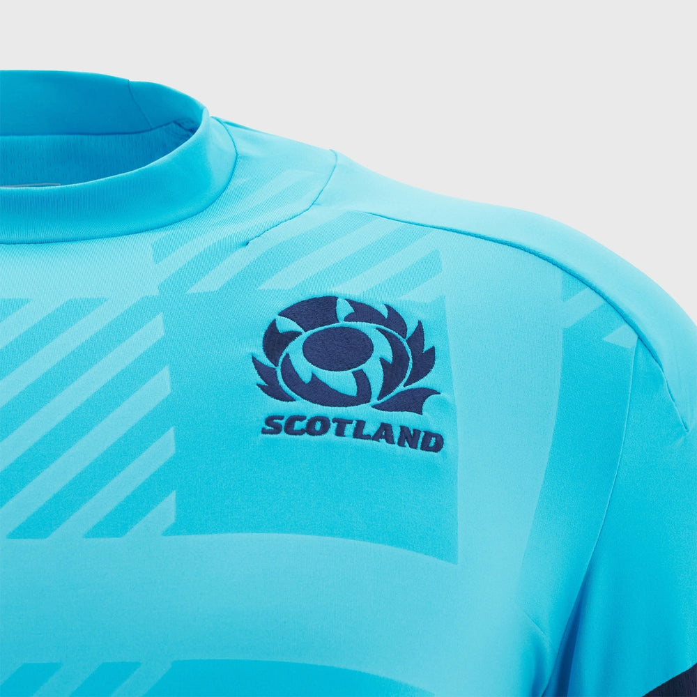 Macron Scotland Rugby Training Crew Sky/Navy 2025/26 - Rugbystuff.com
