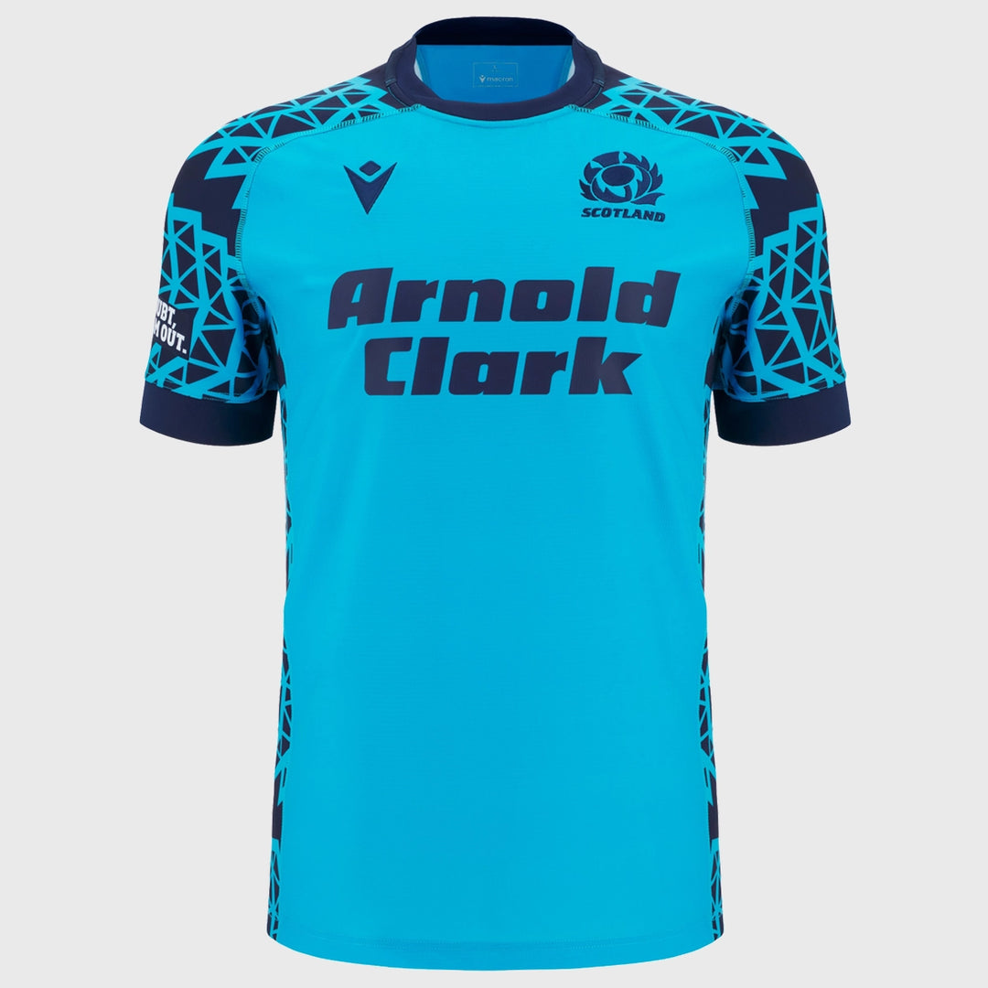 Macron Scotland Men's Training Rugby Jersey Sky Blue 2025/26 - Rugbystuff.com