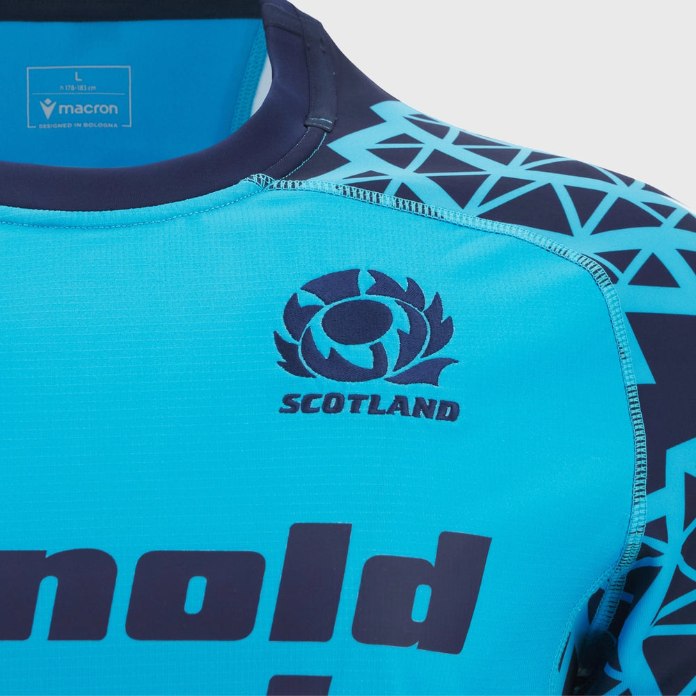 Macron Scotland Men's Training Rugby Jersey Sky Blue 2025/26 - Rugbystuff.com