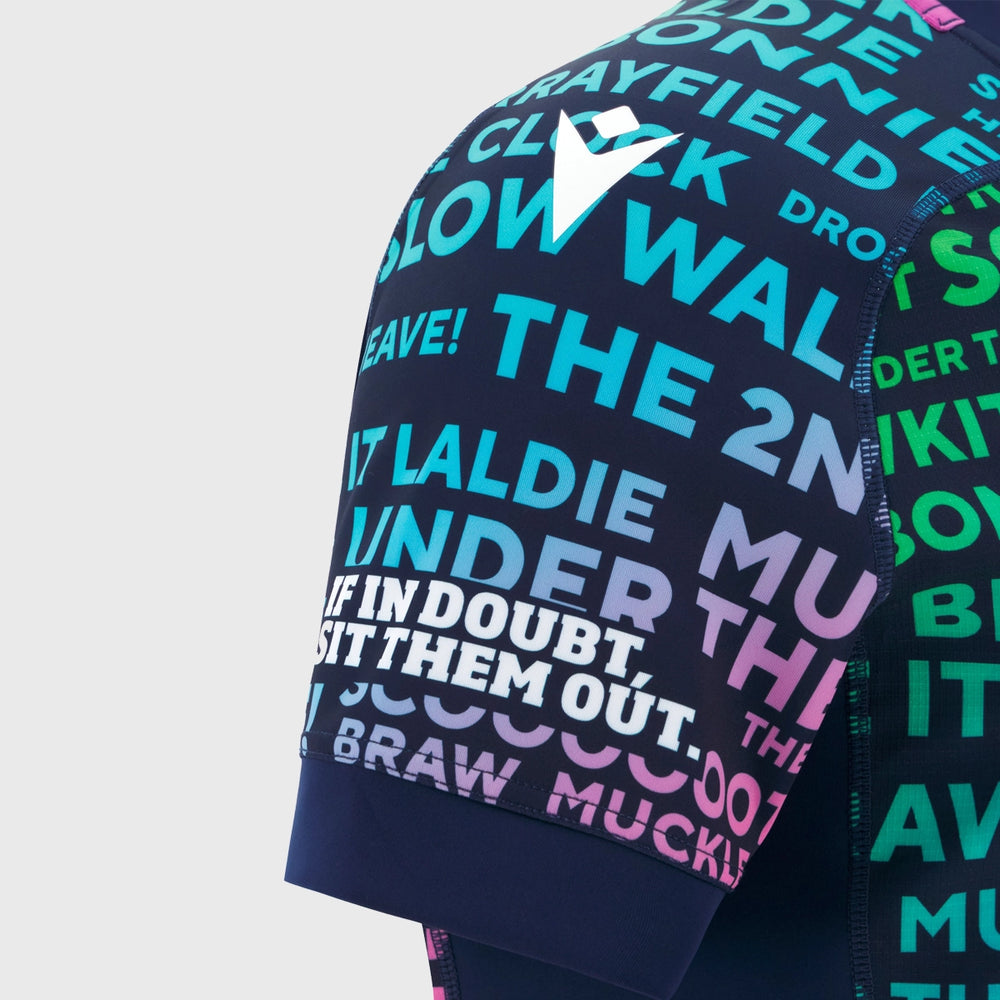 Macron Scotland Men's Words Training Rugby Jersey 2025/26 - Rugbystuff.com