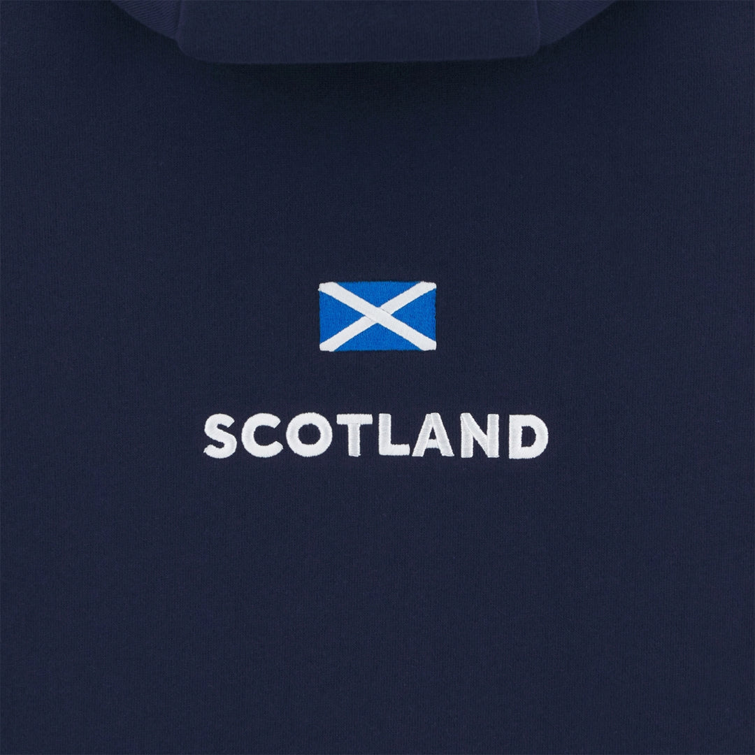 Macron Scotland Rugby Kid's Travel Cotton Hoody Navy/Purple 2025/26 - Rugbystuff.com