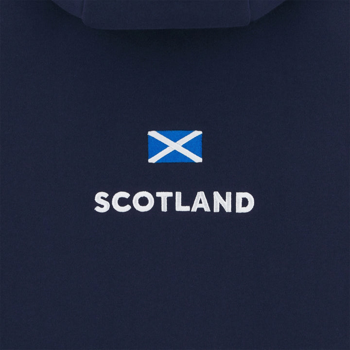 Macron Scotland Rugby Kid's Travel Cotton Hoody Navy/Purple 2025/26 - Rugbystuff.com