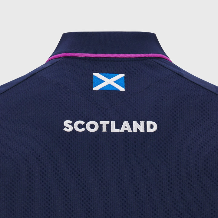 Macron Scotland Rugby Poly Polo Shirt Navy/Purple 2025/26 - Rugbystuff.com