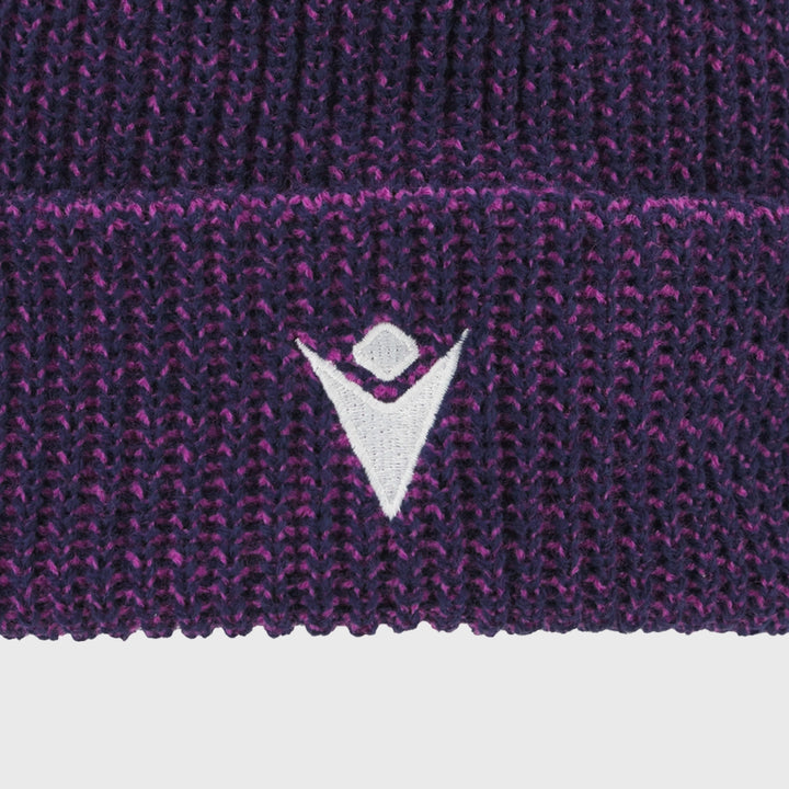 Macron Scotland Rugby Waffle Beanie Hat Navy/Purple 2025/26 - Rugbystuff.com