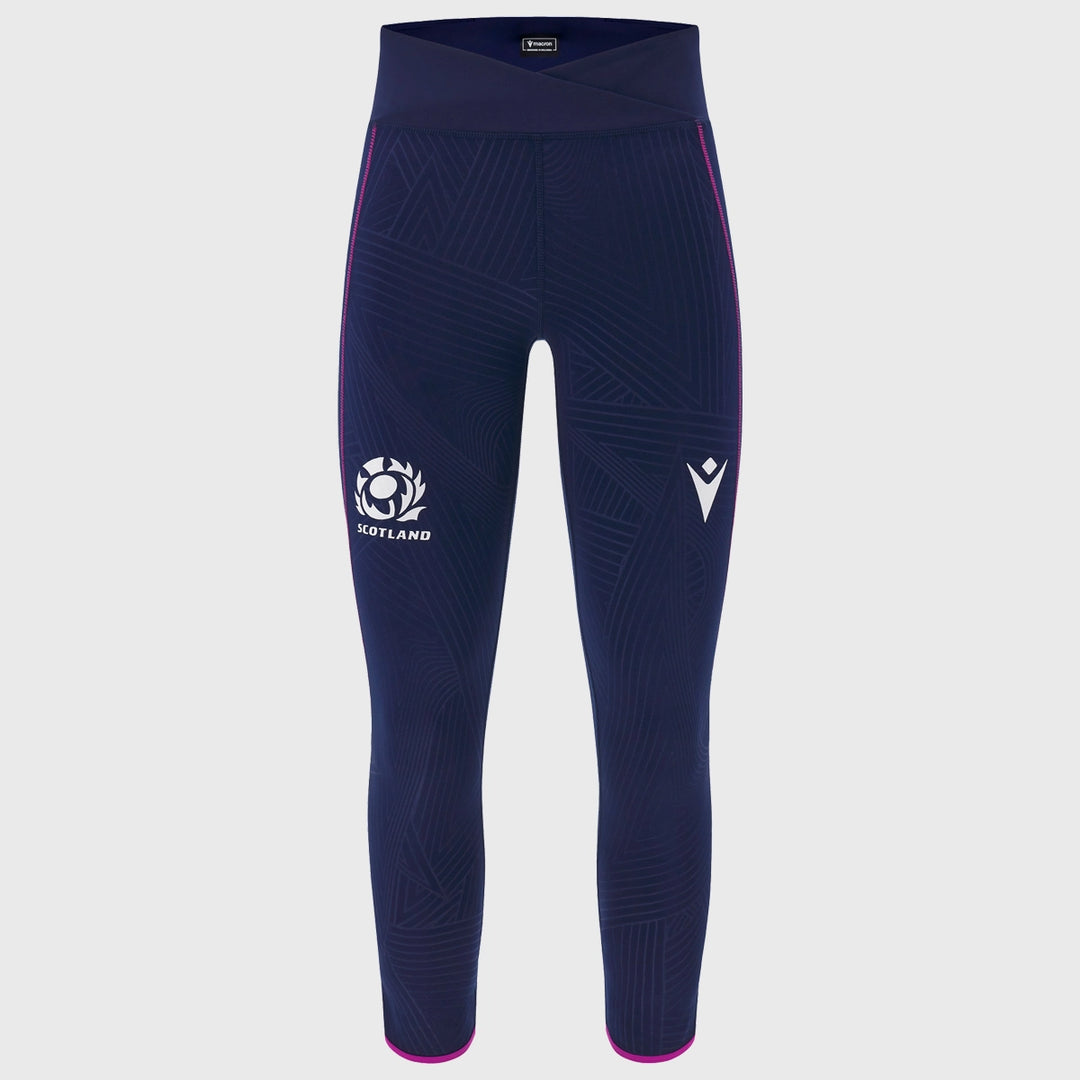 Macron Scotland Rugby Women's Leggings Navy/Purple 2025/26 - Rugbystuff.com