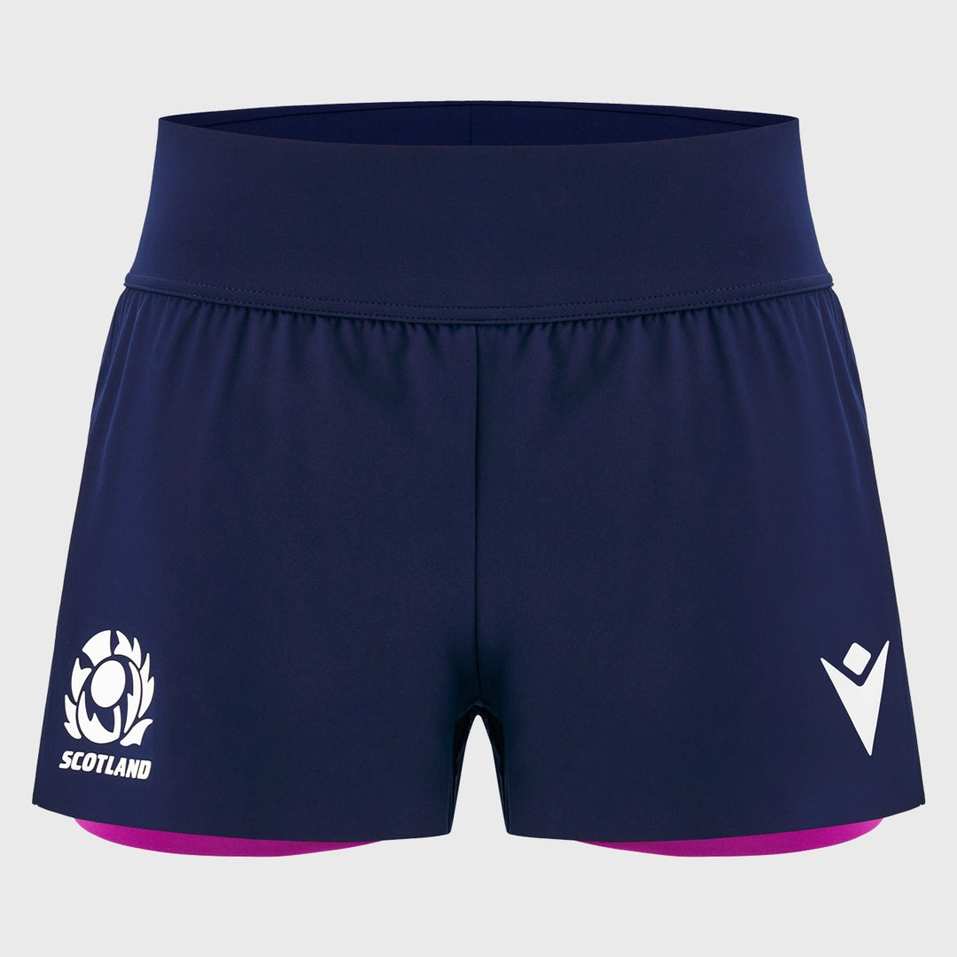 Macron Scotland Rugby Women's Shorts Navy/Purple 2025/26 - Rugbystuff.com