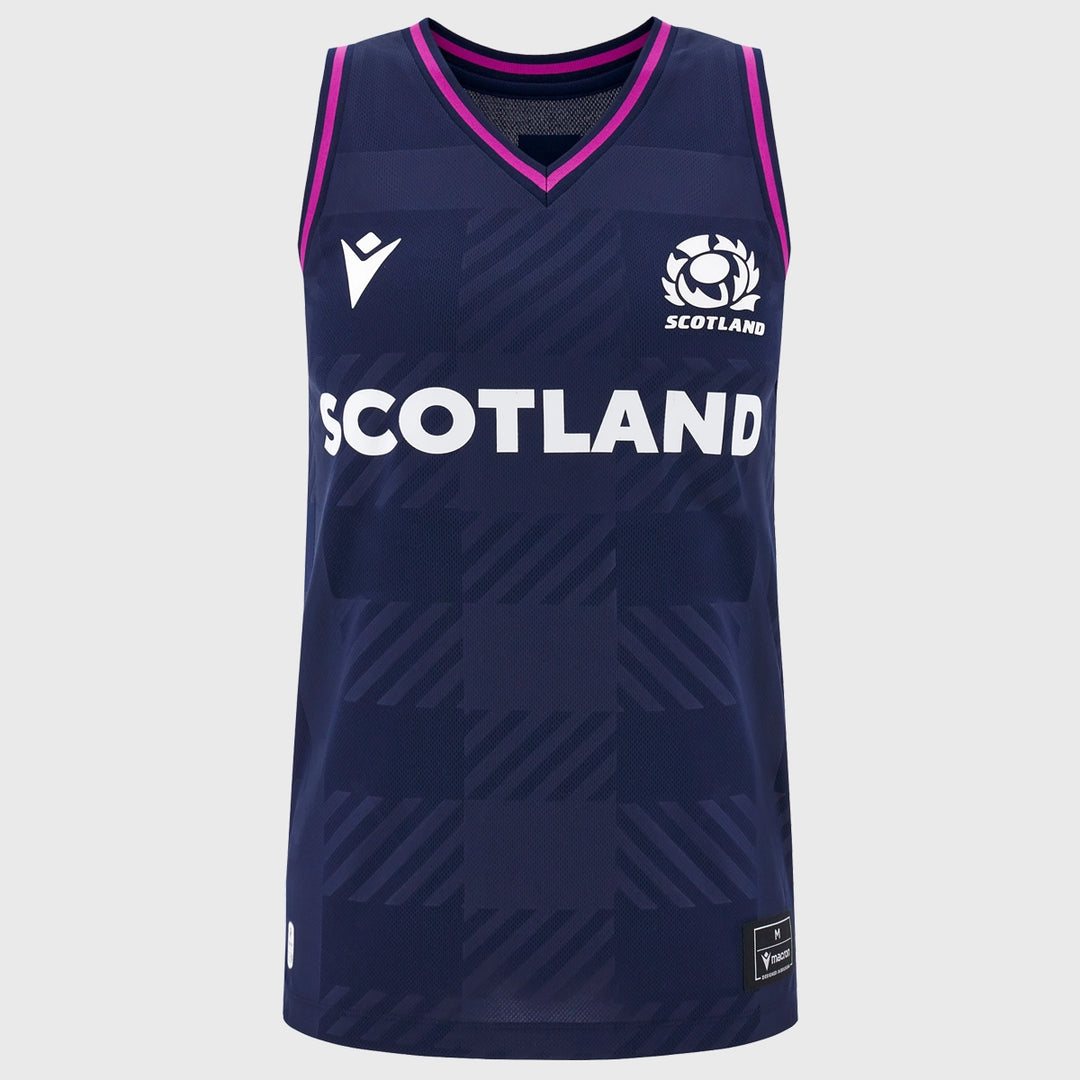 Macron Scotland Rugby Women's Training Singlet Navy/Purple 2025/26 - Rugbystuff.com