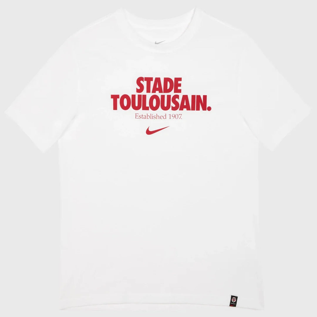 Nike Toulouse Graphic Tee White 2025/26 - Rugbystuff.com