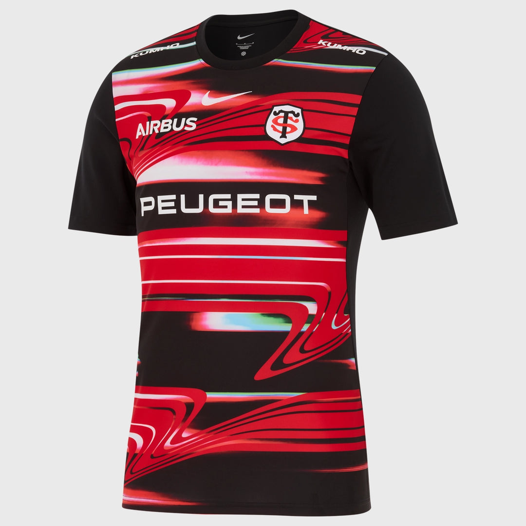 Nike Toulouse Pre-Match Rugby Shirt Black 2025/26 - Rugbystuff.com